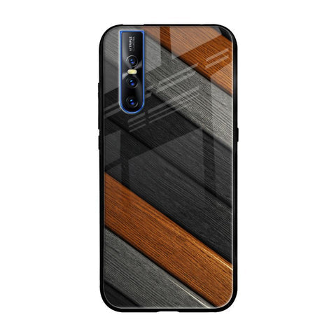 Tri Color Wood Glossy Case for Vivo V15 Pro