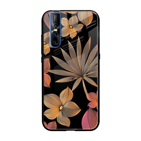 Lines Pattern Flowers Glossy Case for Vivo V15 Pro