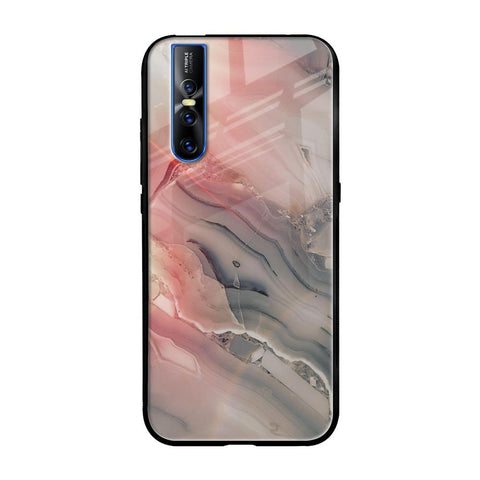 Pink And Grey Marble Glossy Case For Vivo V15 Pro