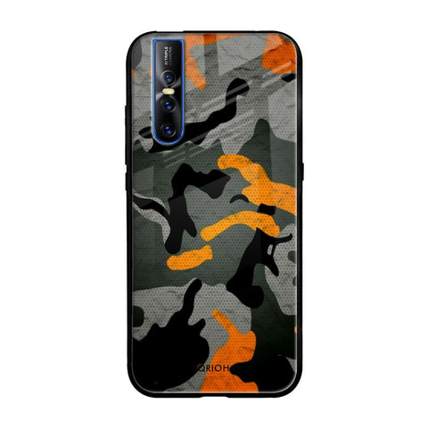 Camouflage Orange Glossy Case For Vivo V15 Pro