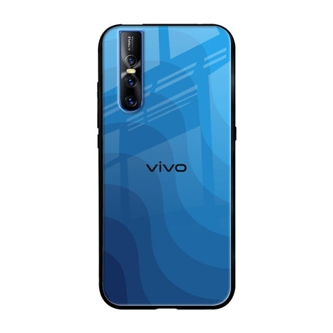 Blue Wave Abstract Glossy Case for Vivo V15 Pro
