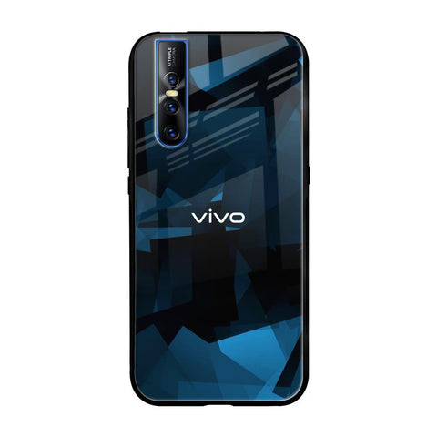 Polygonal Blue Box Glossy Case For Vivo V15 Pro