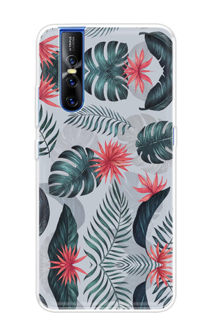 Retro Floral Leaf Soft Cover for Vivo V15 Pro