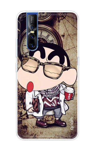 Nerdy Shinchan Soft Cover for Vivo V15 Pro