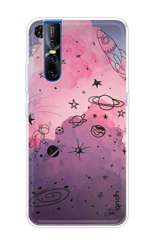 Space Doodles Art Soft Cover For Vivo V15 Pro