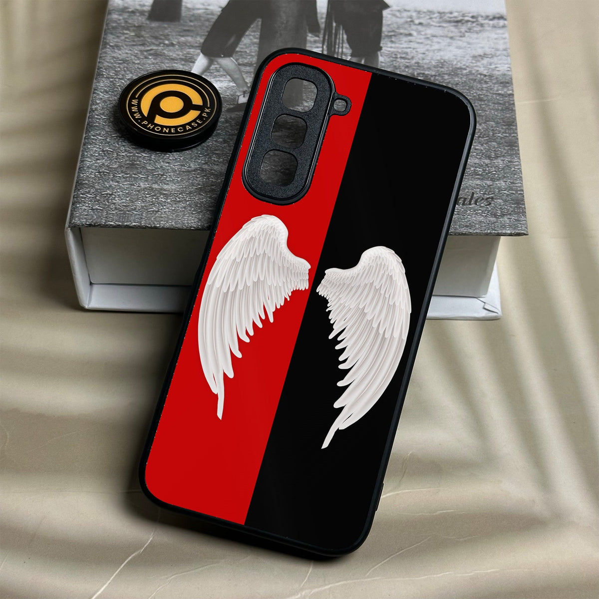 Infinix Hot 70 - Angel 2.0 Design 4 - Premium Metal Printed Soft Bumper Shock Proof Case
