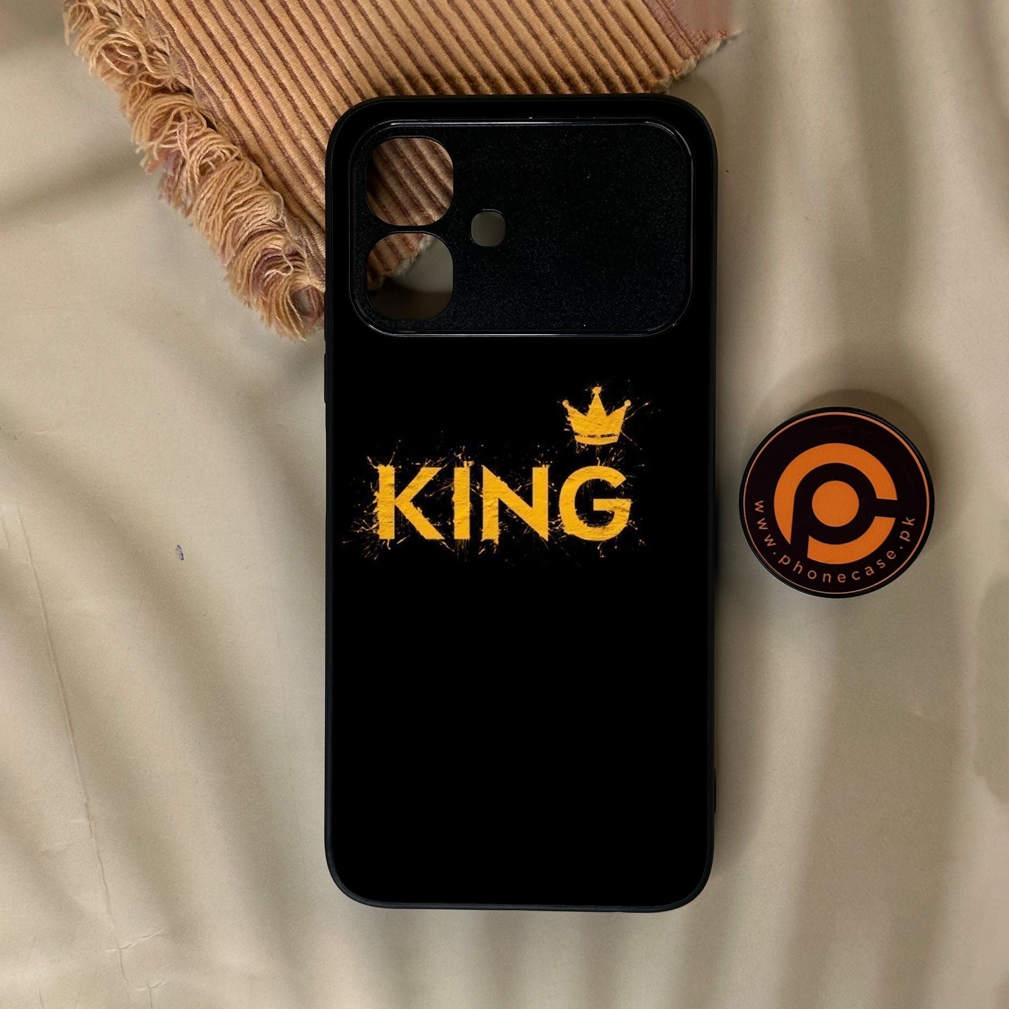 Infinix Smart 20 - King Design 2 - Premium Metal Printed Soft Bumper Shock Proof Case