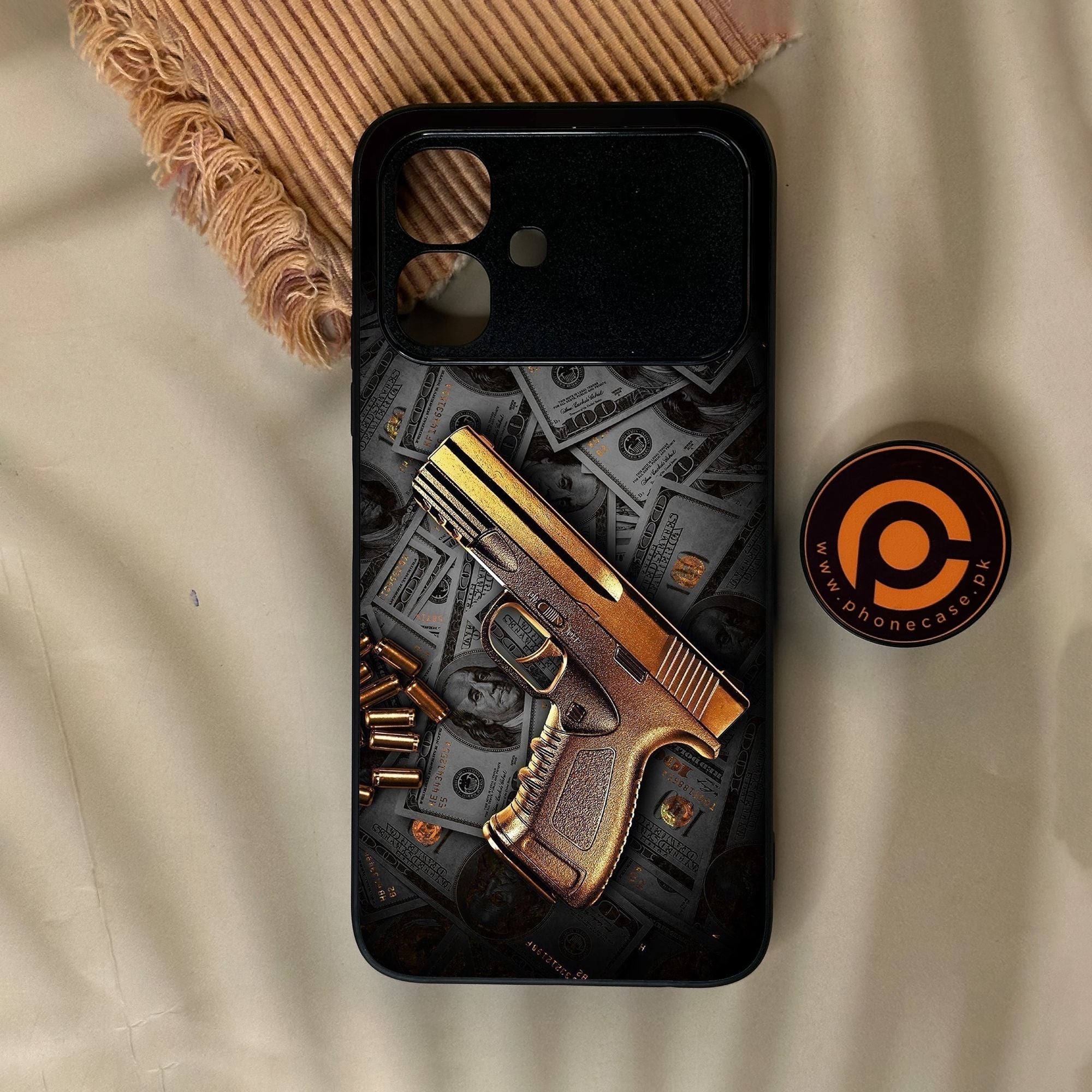 Infinix Smart 20 - Dollar Design 7 - Premium Metal Printed Soft Bumper Shock Proof Case