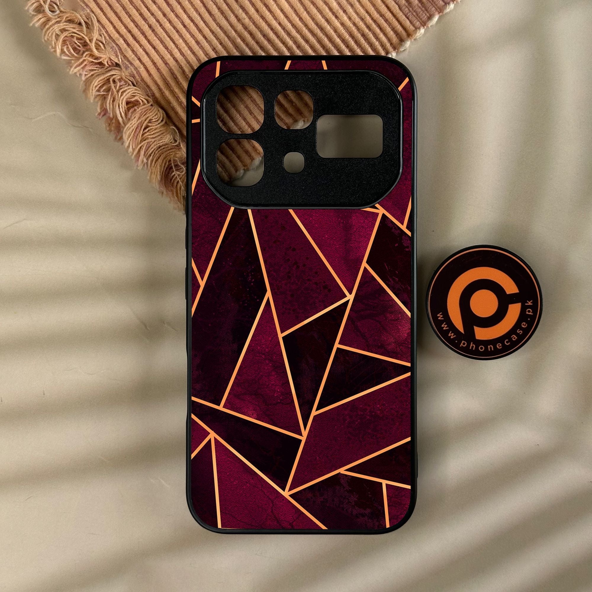 Infinix Note 60 - Geometric Design 7 - Premium Metal Printed Soft Bumper Shock Proof Case