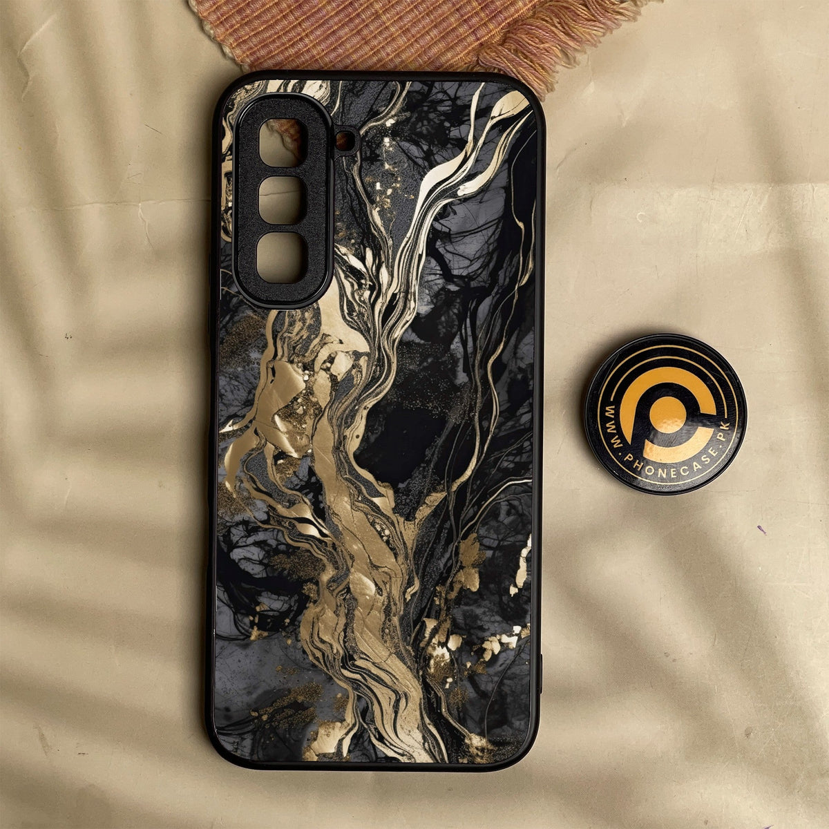 Infinix Hot 70 - Liquid Marble Design 9 - Premium Metal Printed Soft Bumper Shock Proof Case