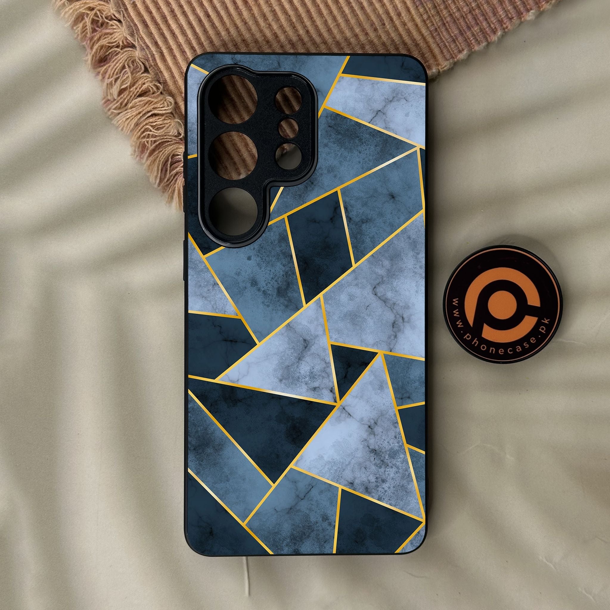 Galaxy S26 Ultra - Geometric Design 3 - Premium Metal Printed Soft Bumper Shock Proof Case