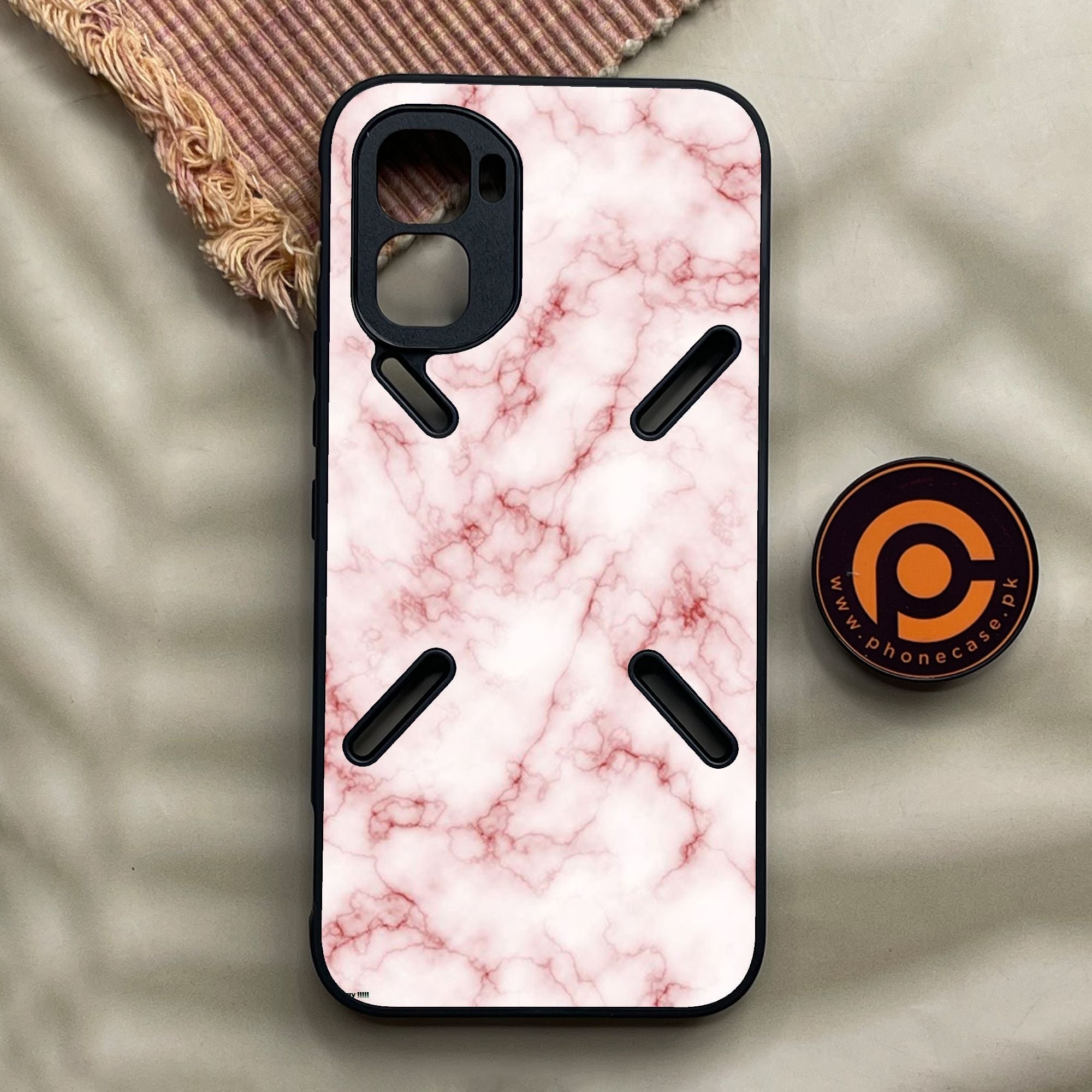 Infinix GT 50 Pro - Pink Design 4 - Premium Metal Printed Soft Bumper Shock Proof Case