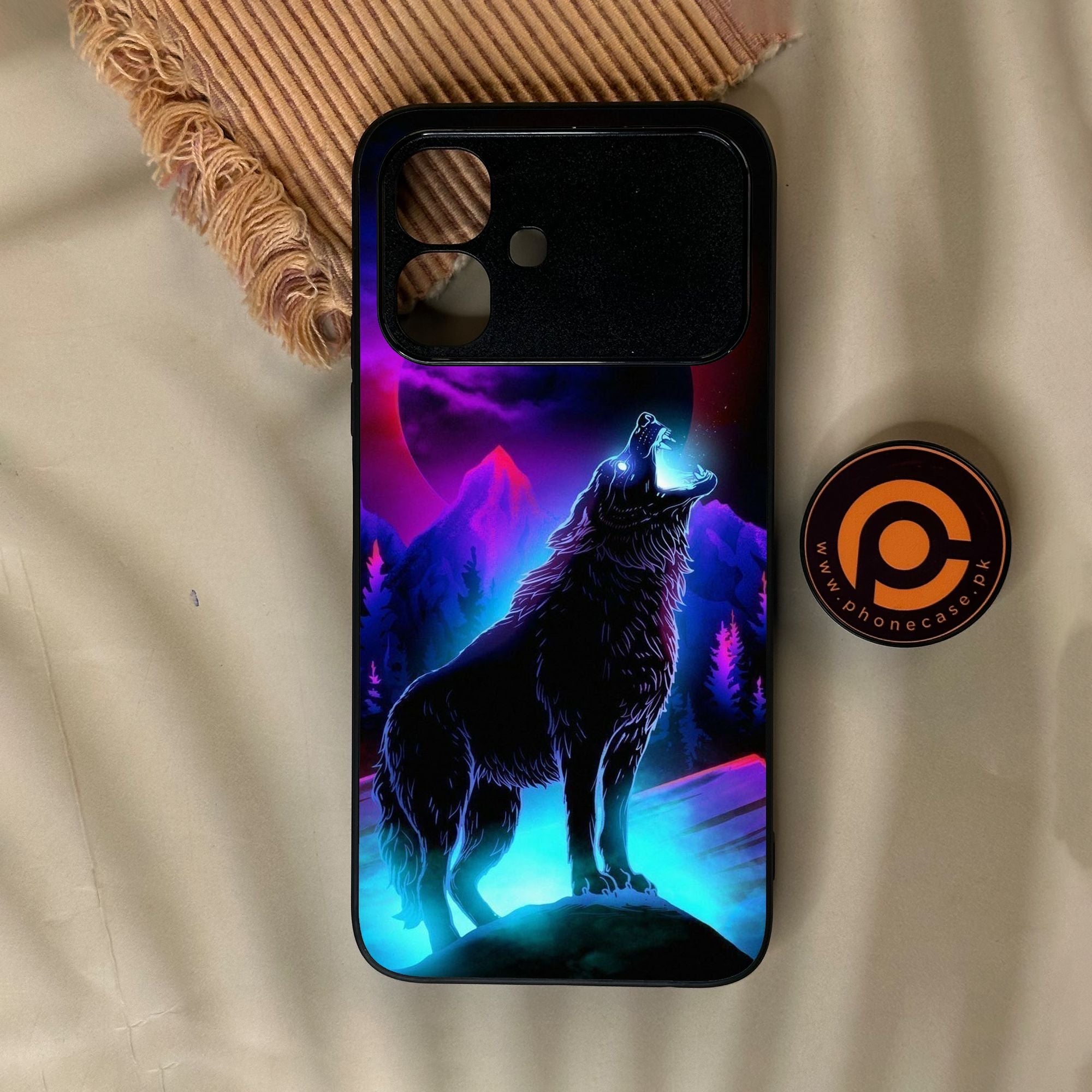 Infinix Smart 20 - Wolf Design 2 - Premium Metal Printed Soft Bumper Shock Proof Case