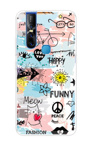 Happy Doodle Soft Cover for Vivo V15