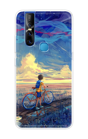 Riding Bicycle to Dreamland Soft Cover for Vivo V15