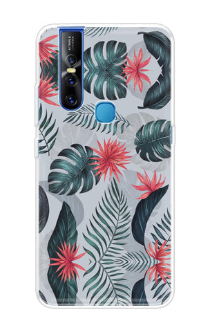 Retro Floral Leaf Soft Cover for Vivo V15