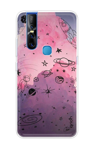 Space Doodles Art Soft Cover For Vivo V15