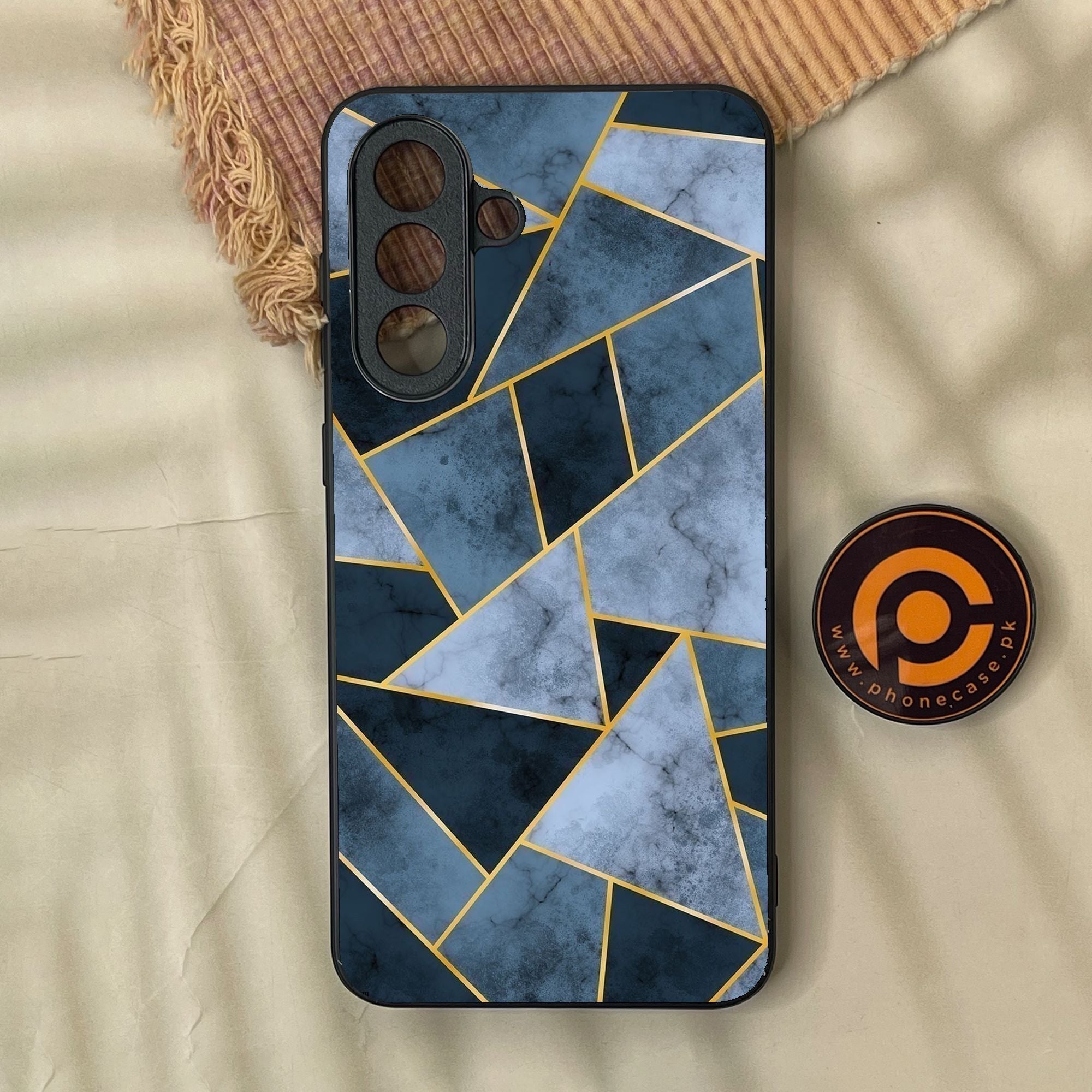 Samsung Galaxy A57 - Geometric Design 3 - Premium Metal Printed Soft Bumper Shock Proof Case