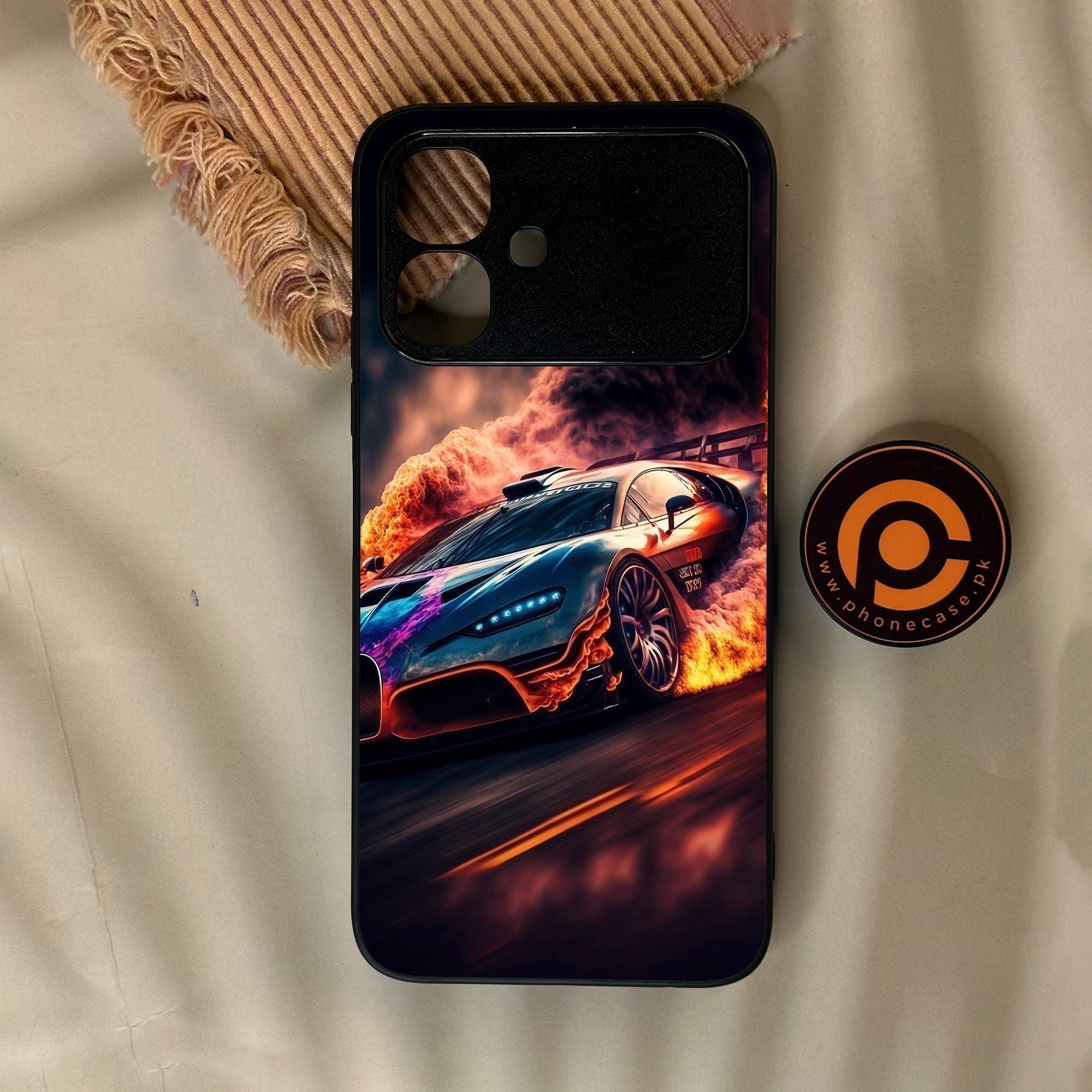Infinix Smart 20 - Racing Design 4 - Premium Metal Printed Soft Bumper Shock Proof Case