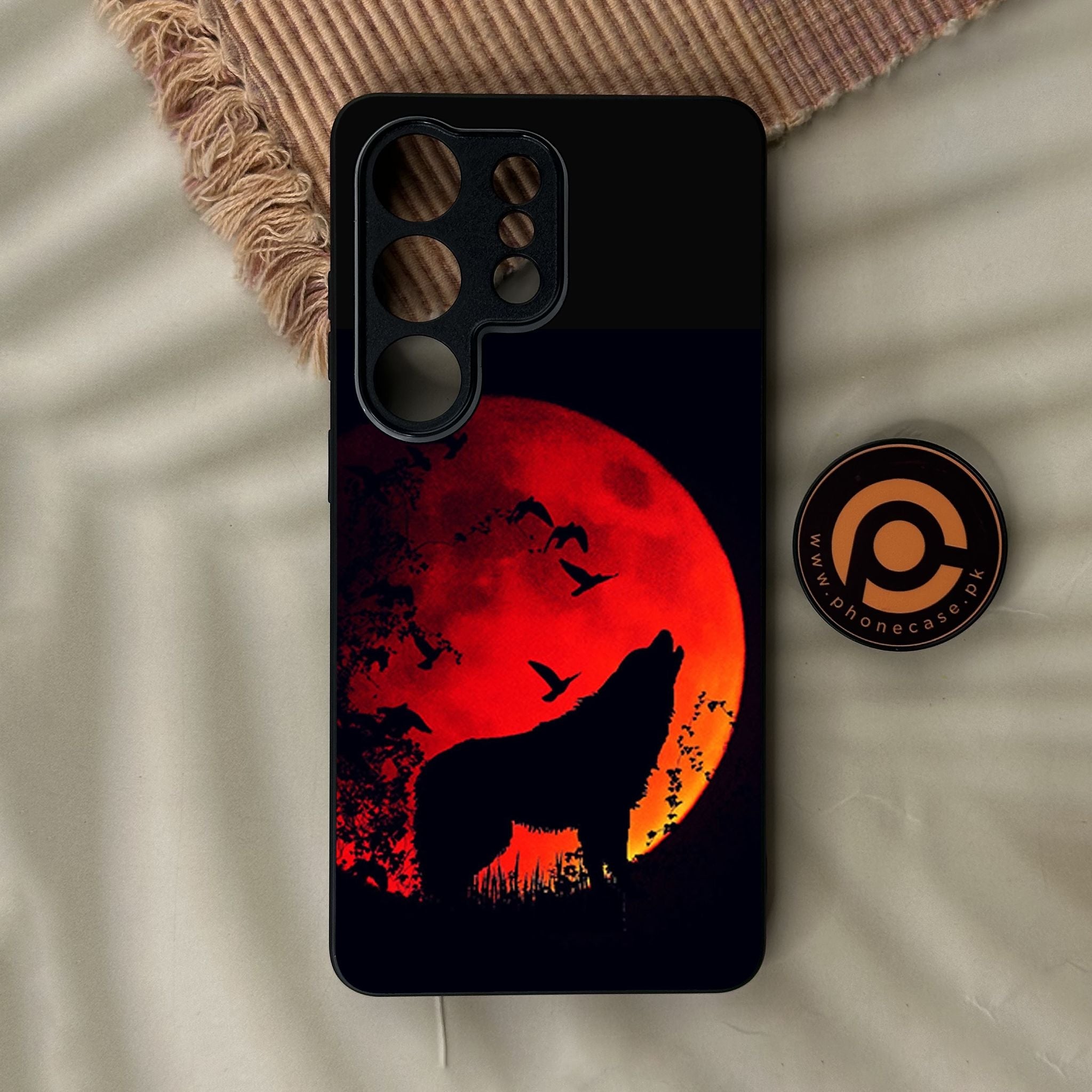 Galaxy S26 Ultra - Wolf Design 1 - Premium Metal Printed Soft Bumper Shock Proof Case