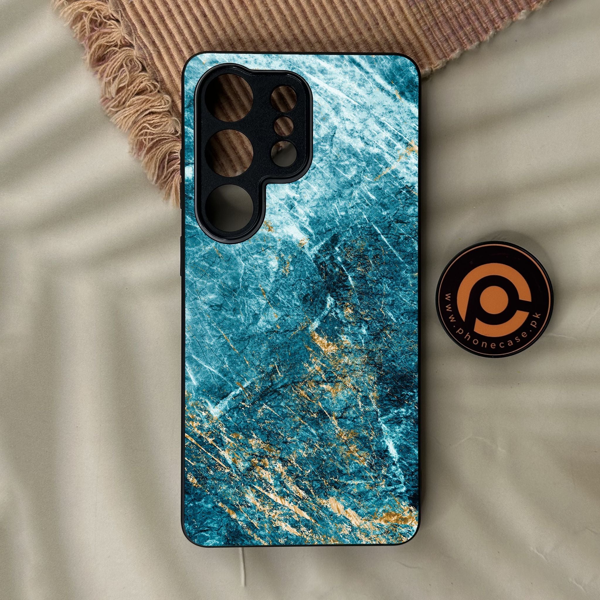 Galaxy S26 Ultra - Blue 2.0 Design 10 - Premium Metal Printed Soft Bumper Shock Proof Case