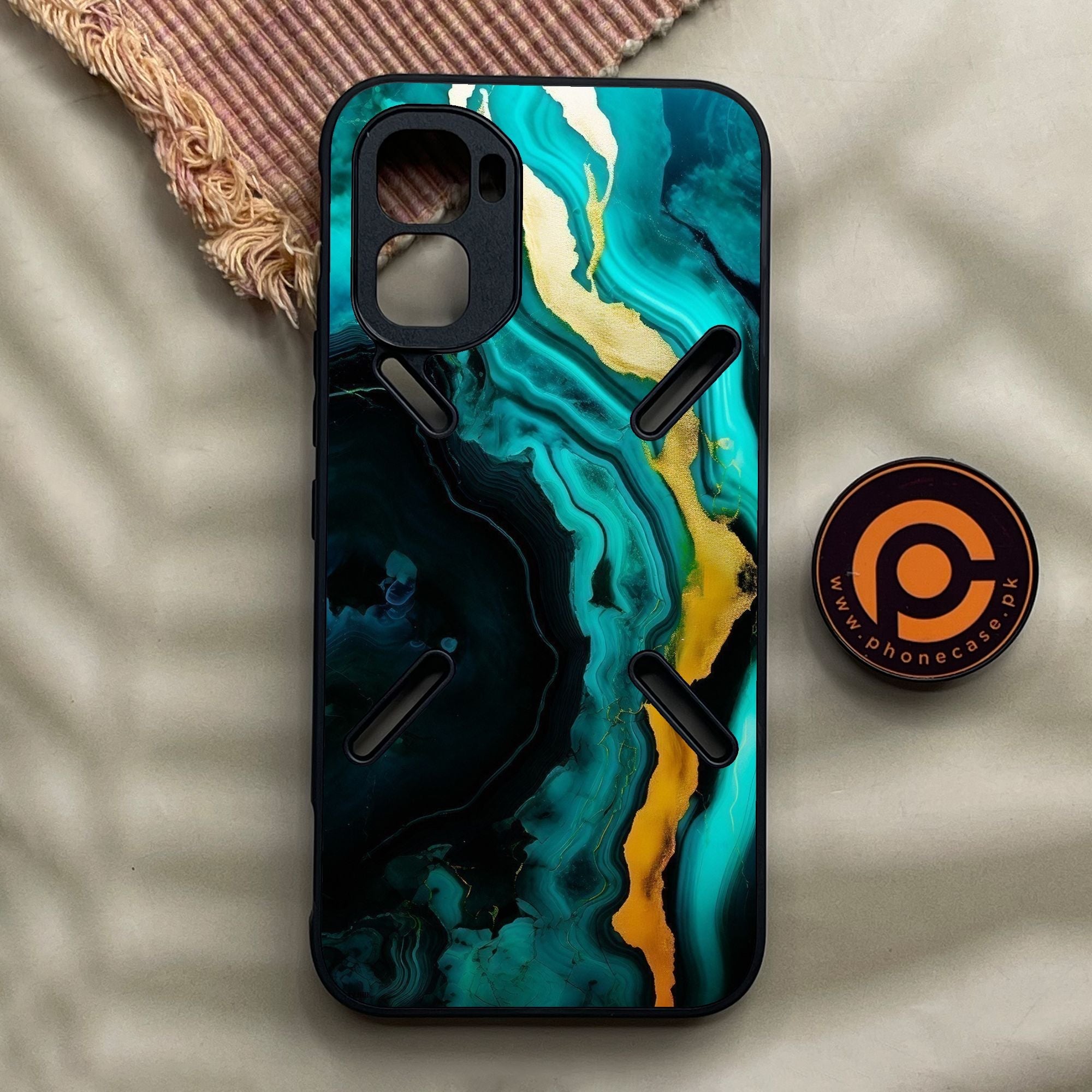 Infinix GT 50 Pro - Liquid 2.0 Design 6 - Premium Metal Printed Soft Bumper Shock Proof Case