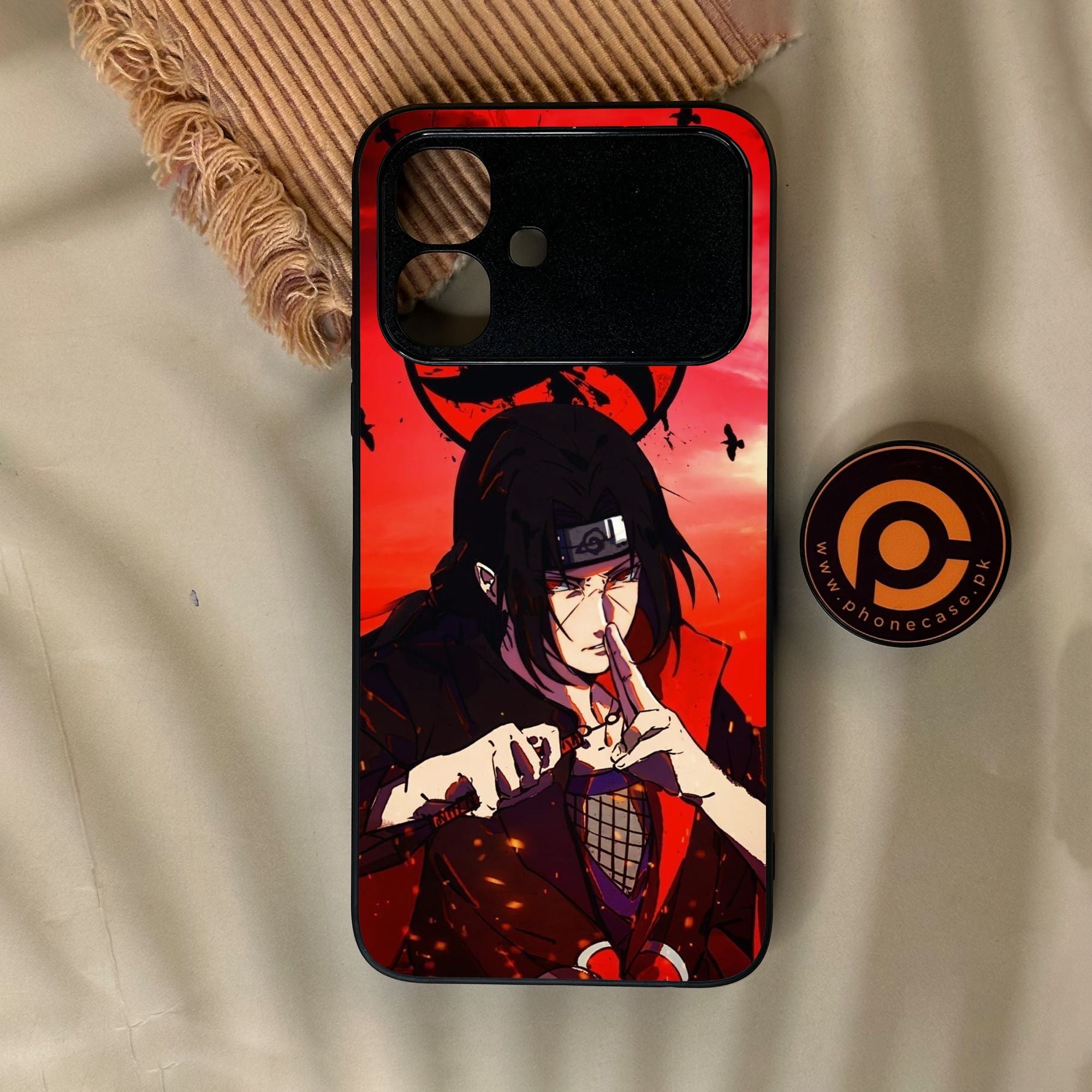 Infinix Smart 20 - Uchiha Itachi - Premium Metal Printed Soft Bumper Shock Proof Case