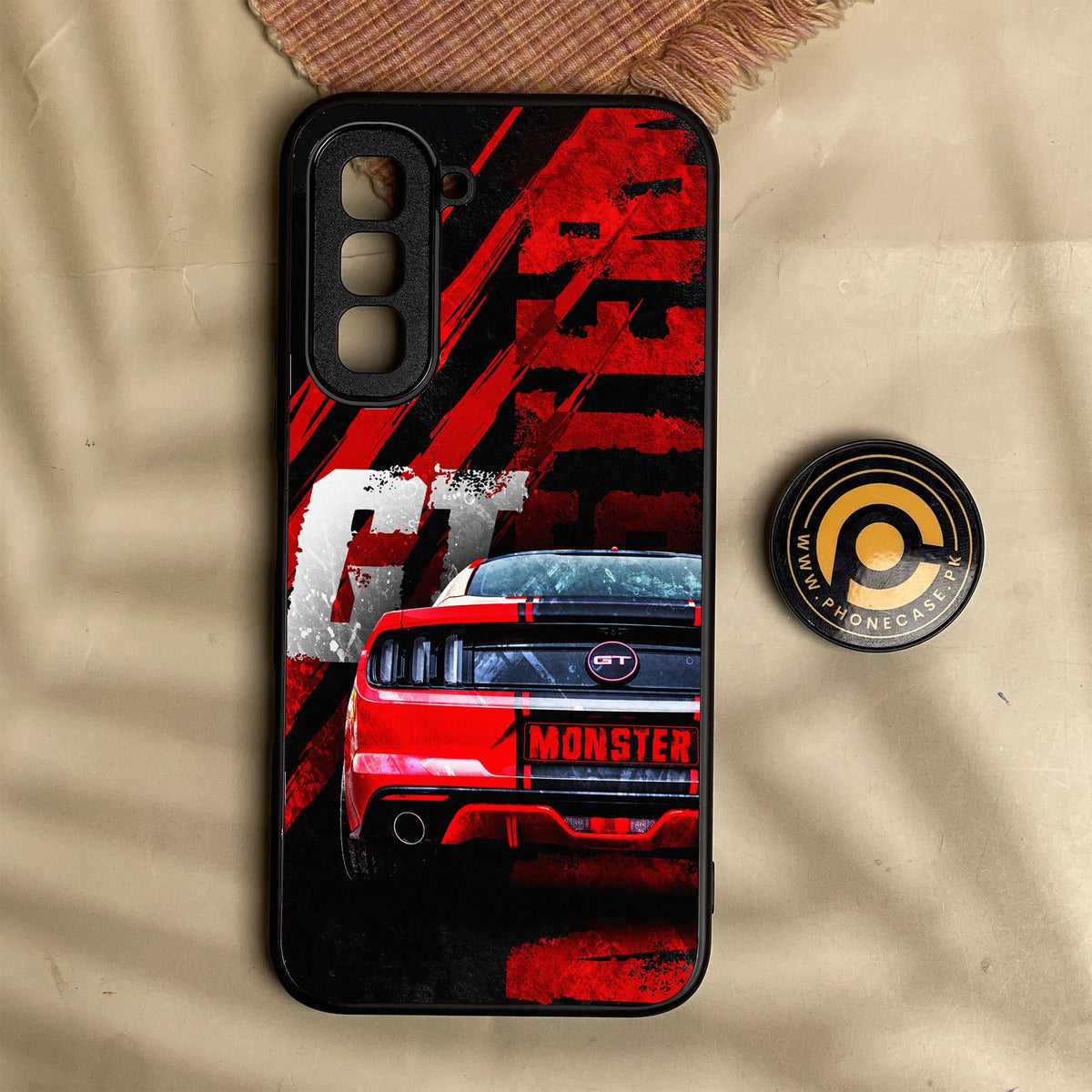 Infinix Hot 70 - Speed Shift Racing Car - Premium Metal Printed Soft Bumper Shock Proof Case