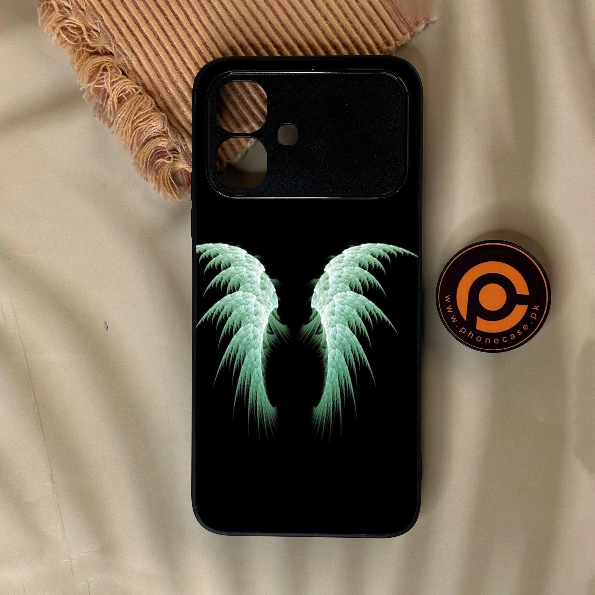 Infinix Smart 20 - Angel Wings Design 5 - Premium Metal Printed Soft Bumper Shock Proof Case