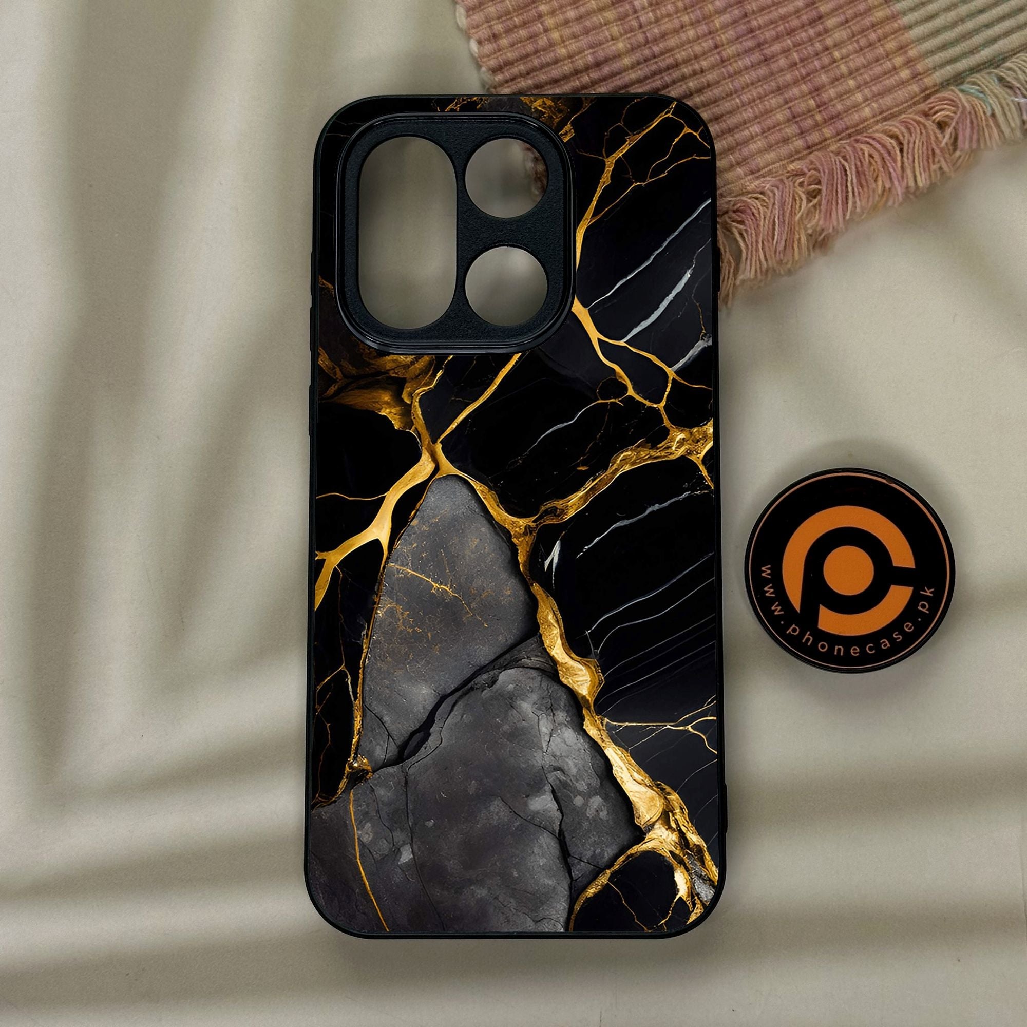 OnePlus 15 - Liquid Marble Design 6 - Premium Metal Printed Soft Bumper Shock Proof Case