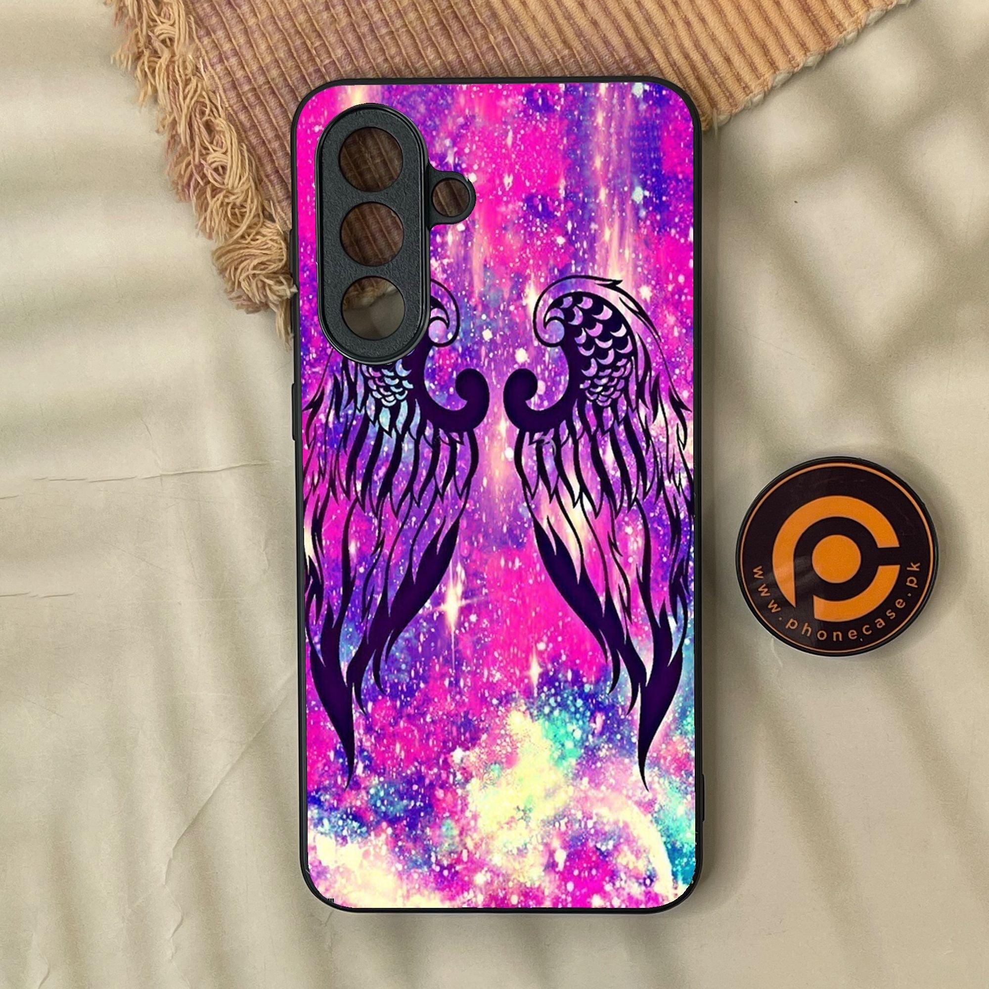Samsung Galaxy A57 - Angel Wings Design 9 - Premium Metal Printed Soft Bumper Shock Proof Case