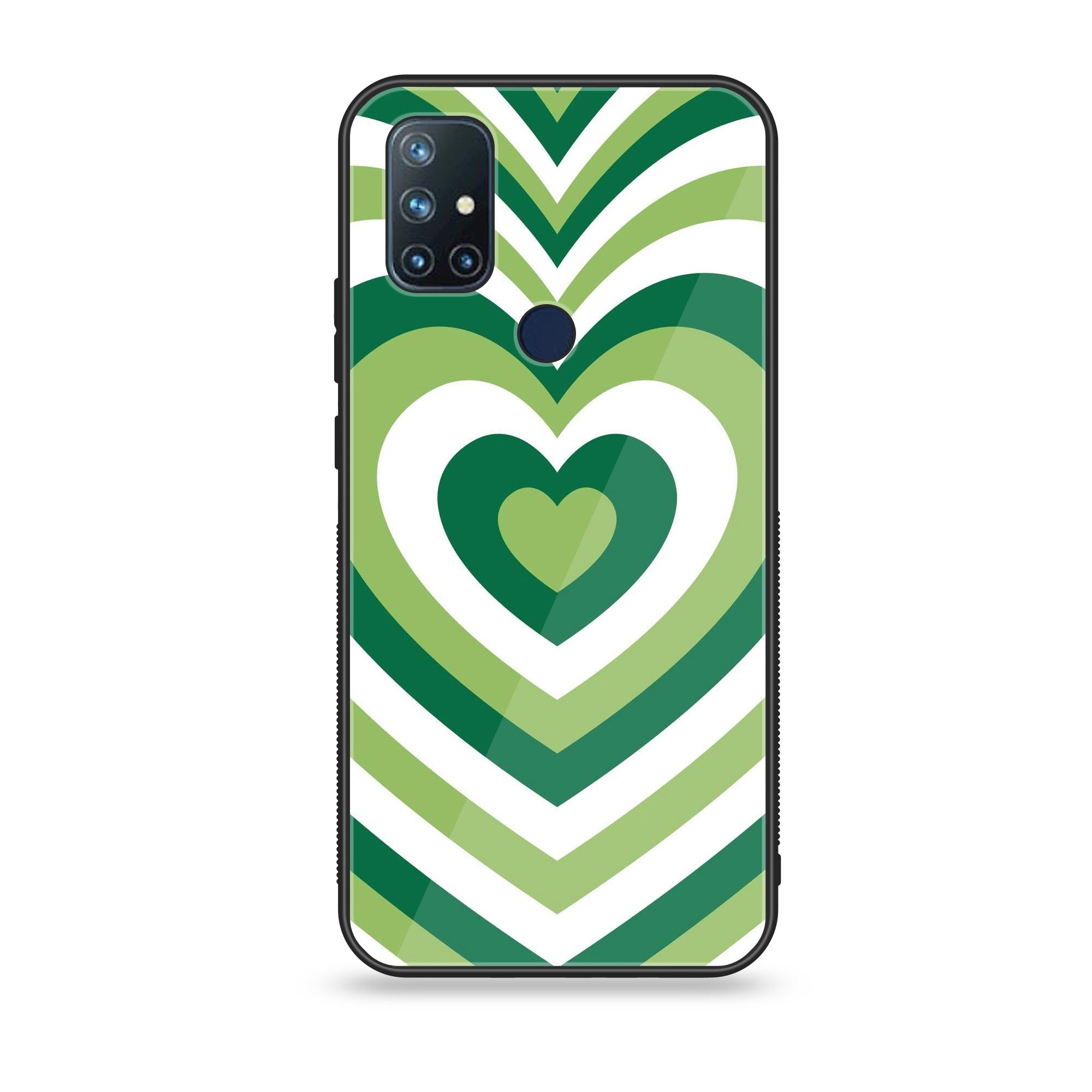 OnePlus Nord N10-Heart Beat Series - Premium Printed Glass soft Bumper shock Proof Case