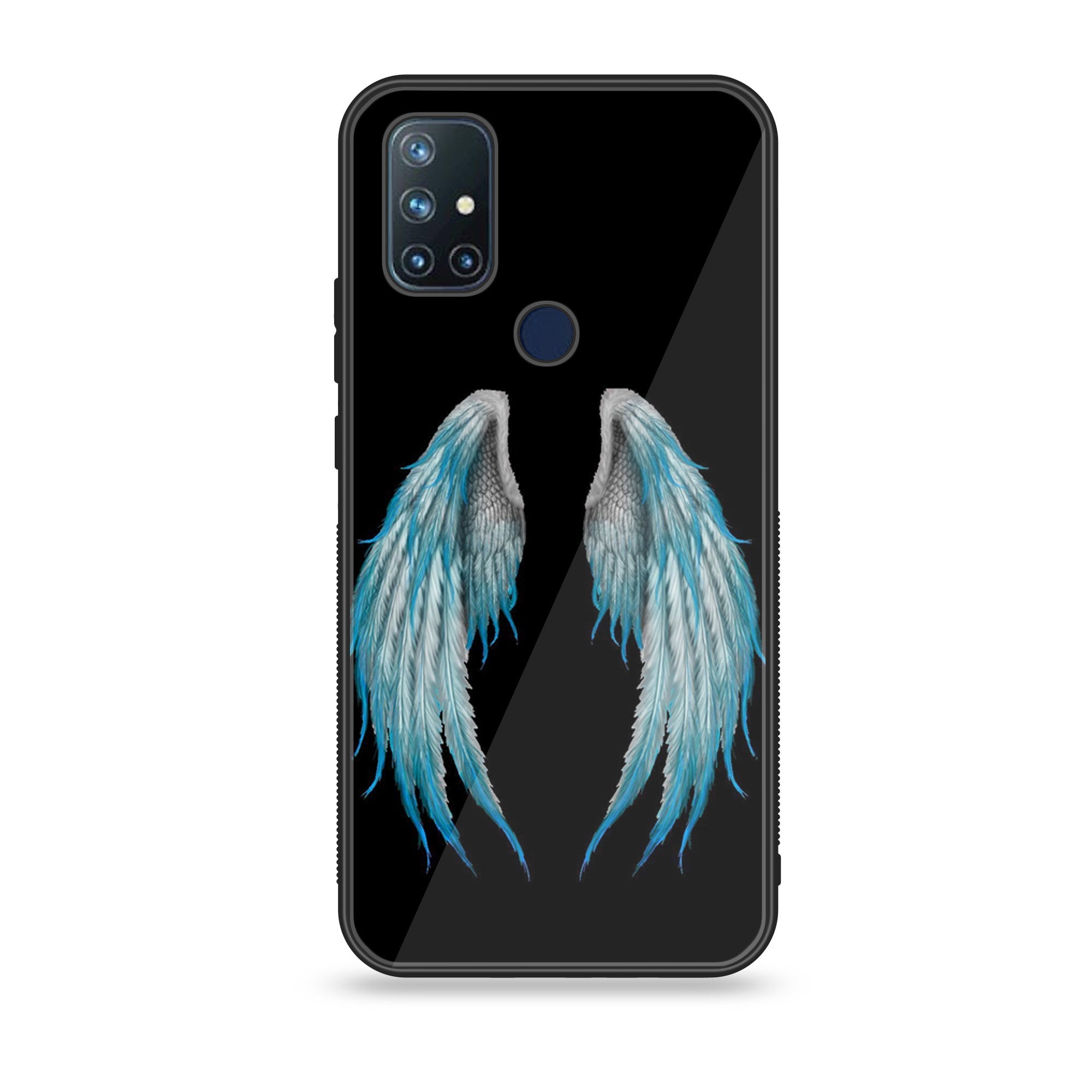 OnePlus Nord N10- Angel Wings Series - Premium Printed Glass soft Bumper shock Proof Case