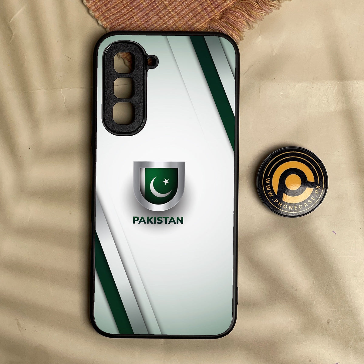 Infinix Hot 70 - Pakistani Flag Design 2 - Premium Metal Printed Soft Bumper Shock Proof Case