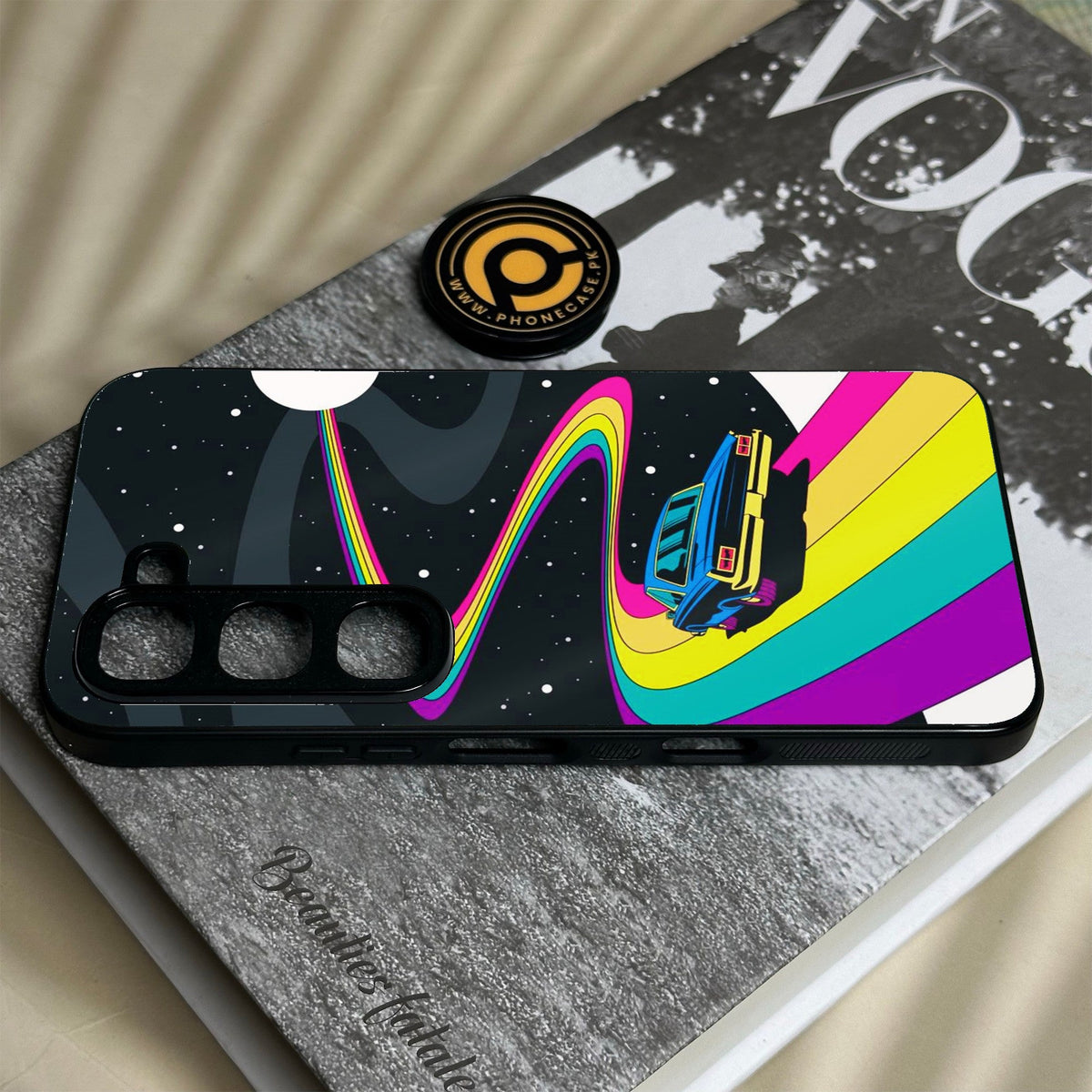 Infinix Hot 70 Pro - Drive To The Moon - Premium Metal Printed Soft Bumper Shock Proof Case
