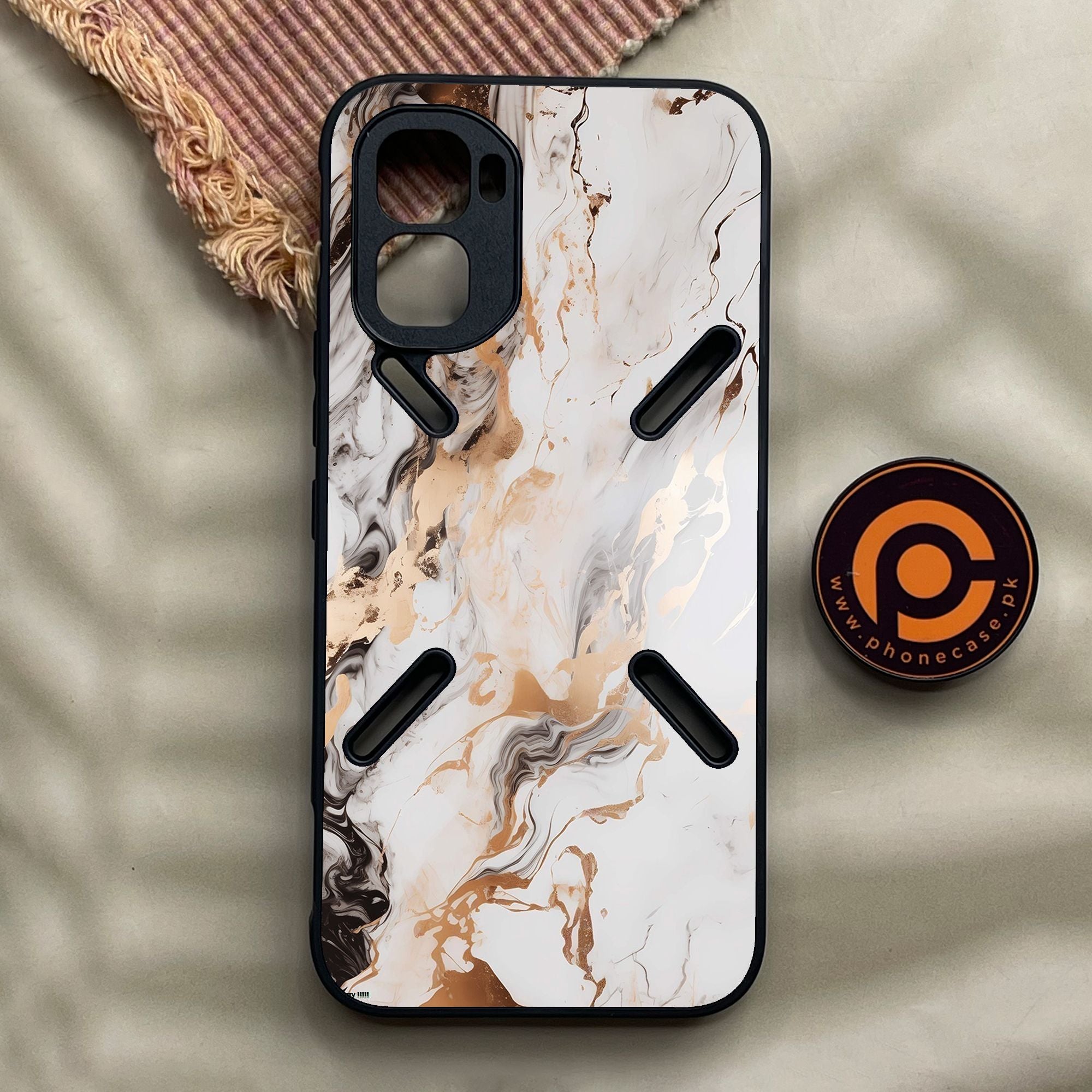 Infinix GT 50 Pro - Liquid Marble Design 1 - Premium Metal Printed Soft Bumper Shock Proof Case