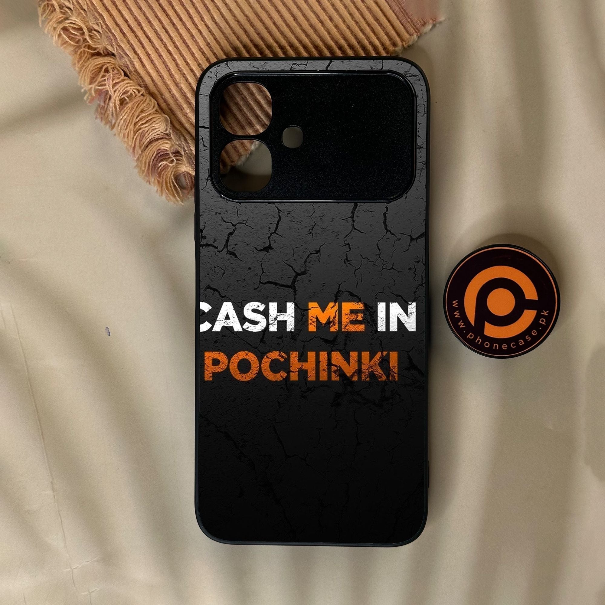 Infinix Smart 20 - Cash Me - Premium Metal Printed Soft Bumper Shock Proof Case