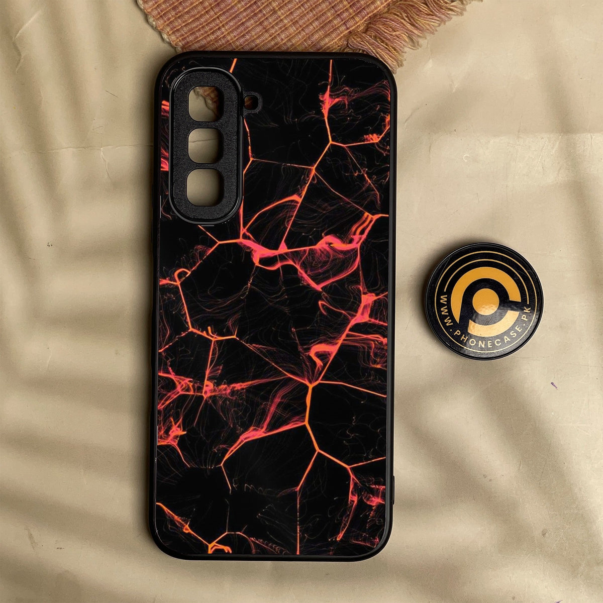 Infinix Hot 70 - Black Marble Design 8 - Premium Metal Printed Soft Bumper Shock Proof Case