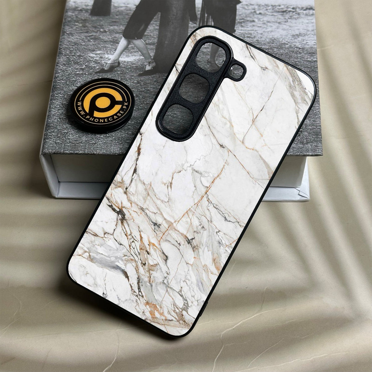 Infinix Hot 70 Pro - White Design 6 - Premium Metal Printed Soft Bumper Shock Proof Case