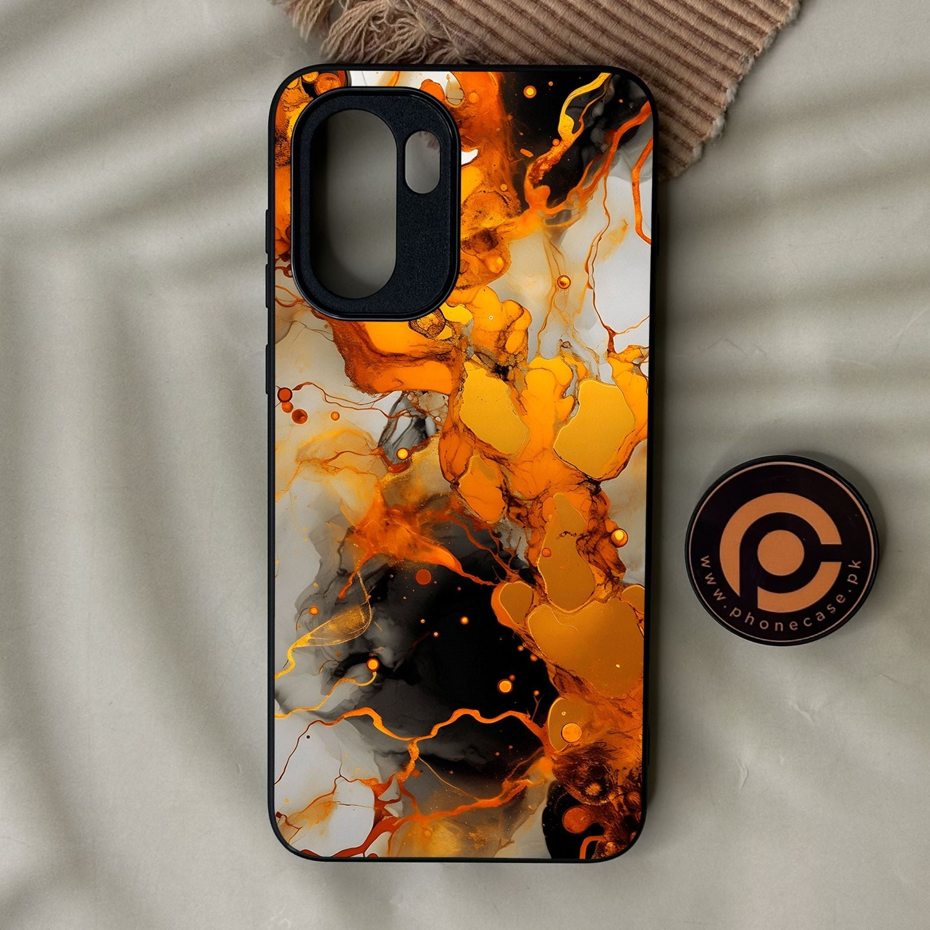 OnePlus 15R - Liquid Marble Design 2 - Premium Metal Printed Soft Bumper Shock Proof Case