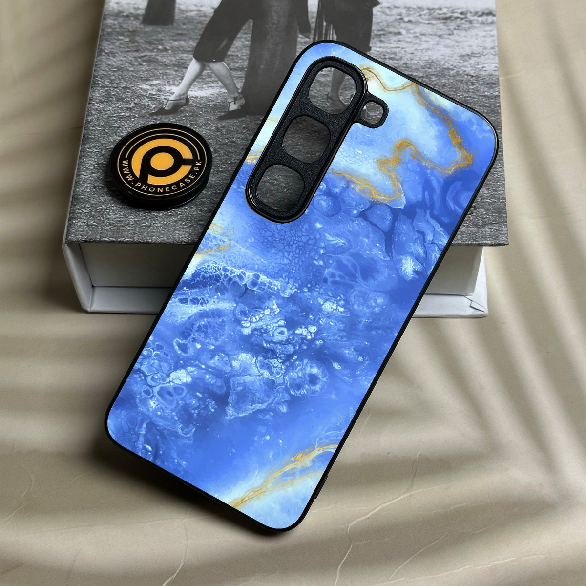 Infinix Hot 70 Pro - Blue 2.0 Design 2 - Premium Metal Printed Soft Bumper Shock Proof Case