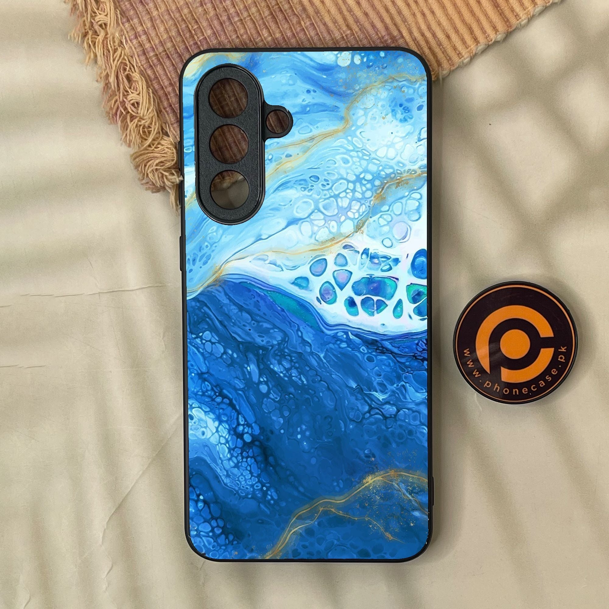 Samsung Galaxy A57 - Blue 2.0 Design 5 - Premium Metal Printed Soft Bumper Shock Proof Case