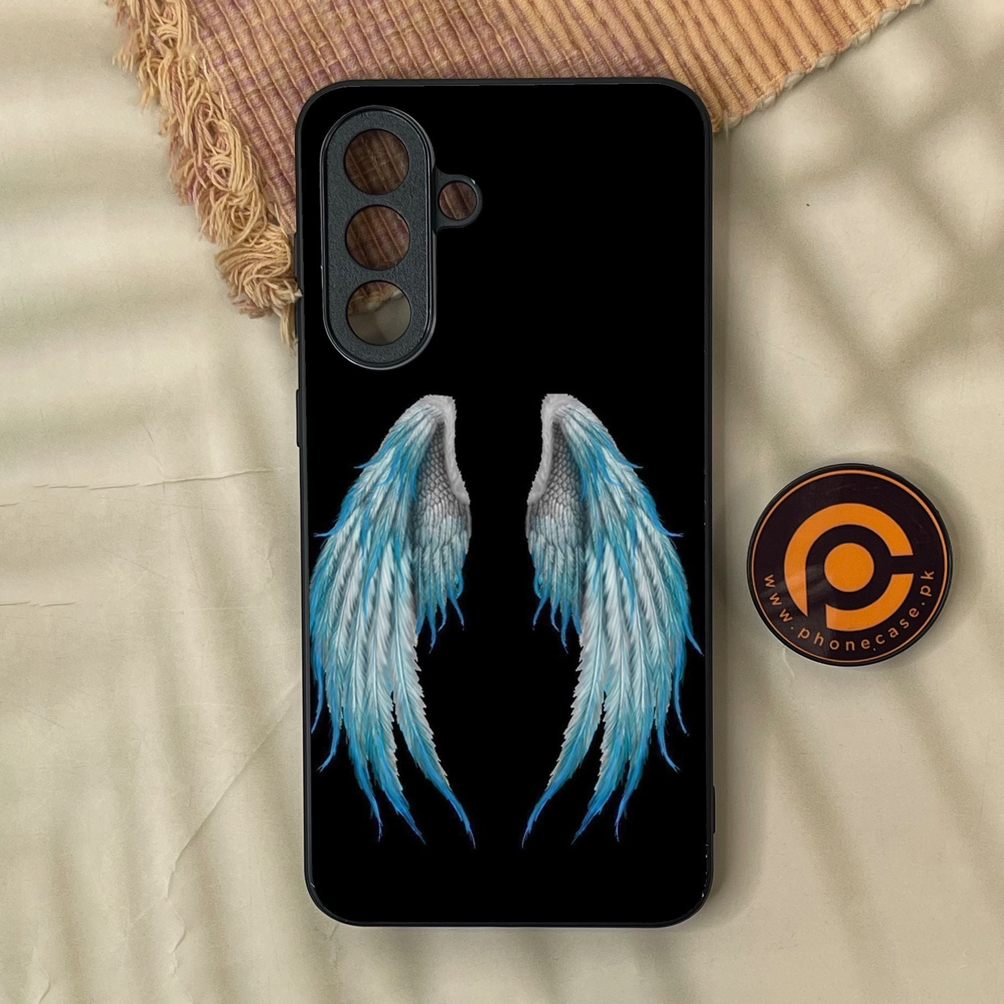 Samsung Galaxy A57 - Angel Wings Design 4 - Premium Metal Printed Soft Bumper Shock Proof Case