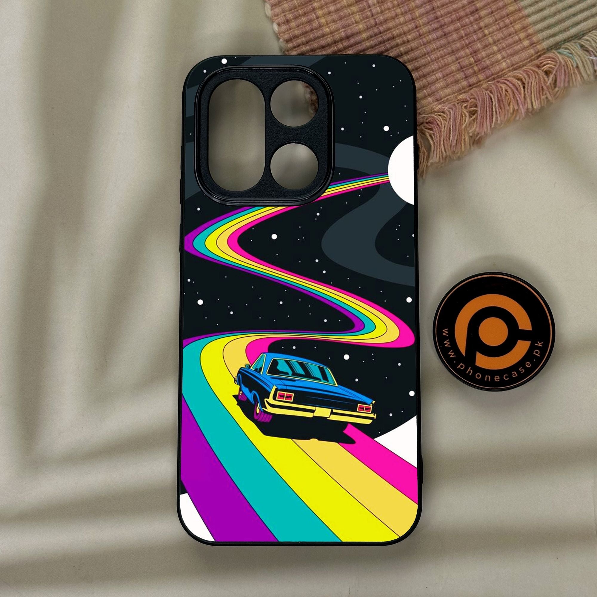 OnePlus 15 - Drive To The Moon - Premium Metal Printed Soft Bumper Shock Proof Case