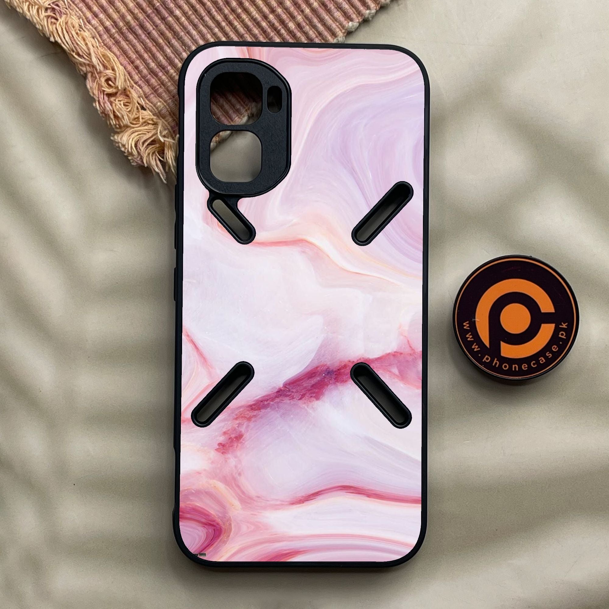 Infinix GT 50 Pro - Pink Design 8 - Premium Metal Printed Soft Bumper Shock Proof Case