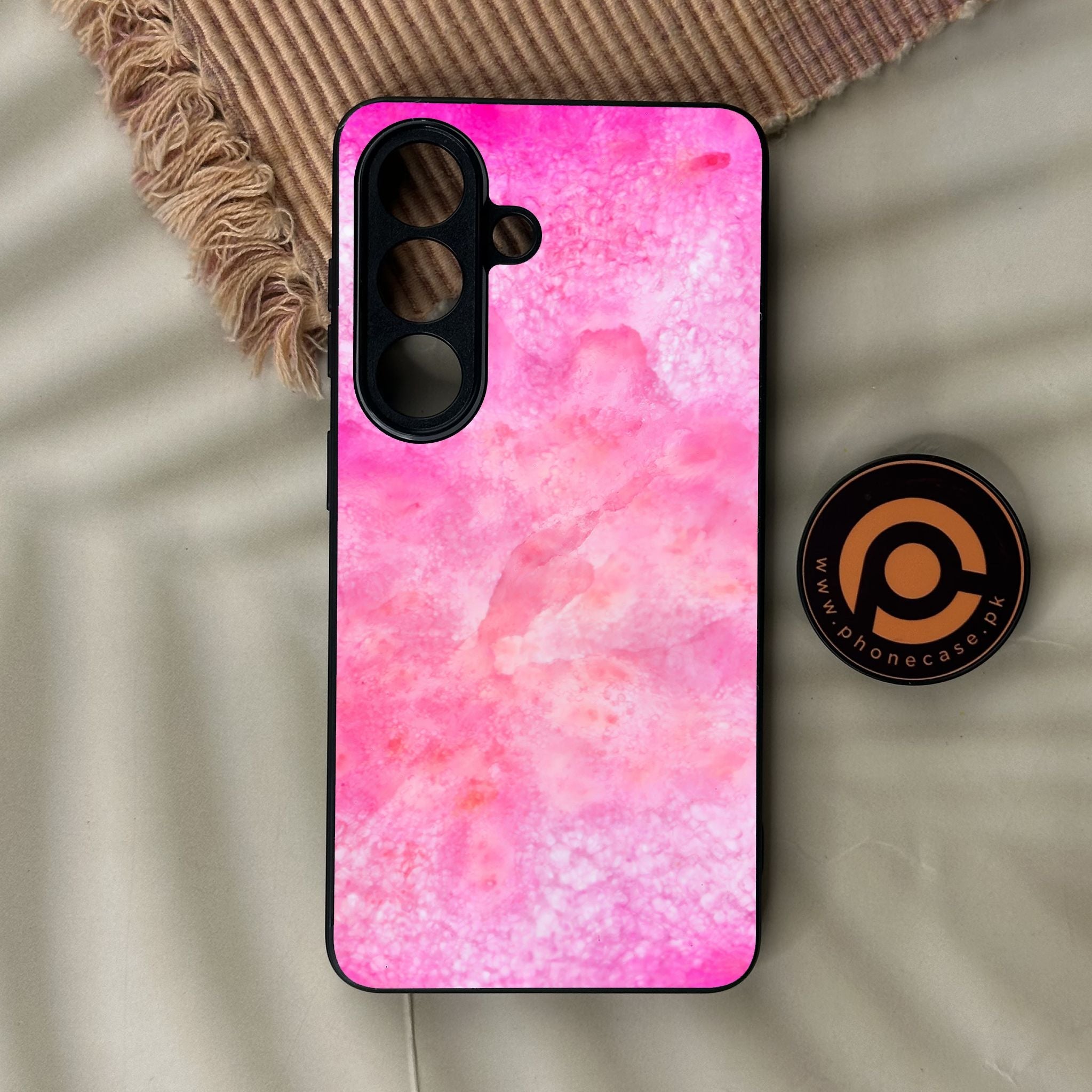 Galaxy S26 - Pink Marble 2.0 Design 5 - Premium Metal Printed Soft Bumper Shock Proof Case