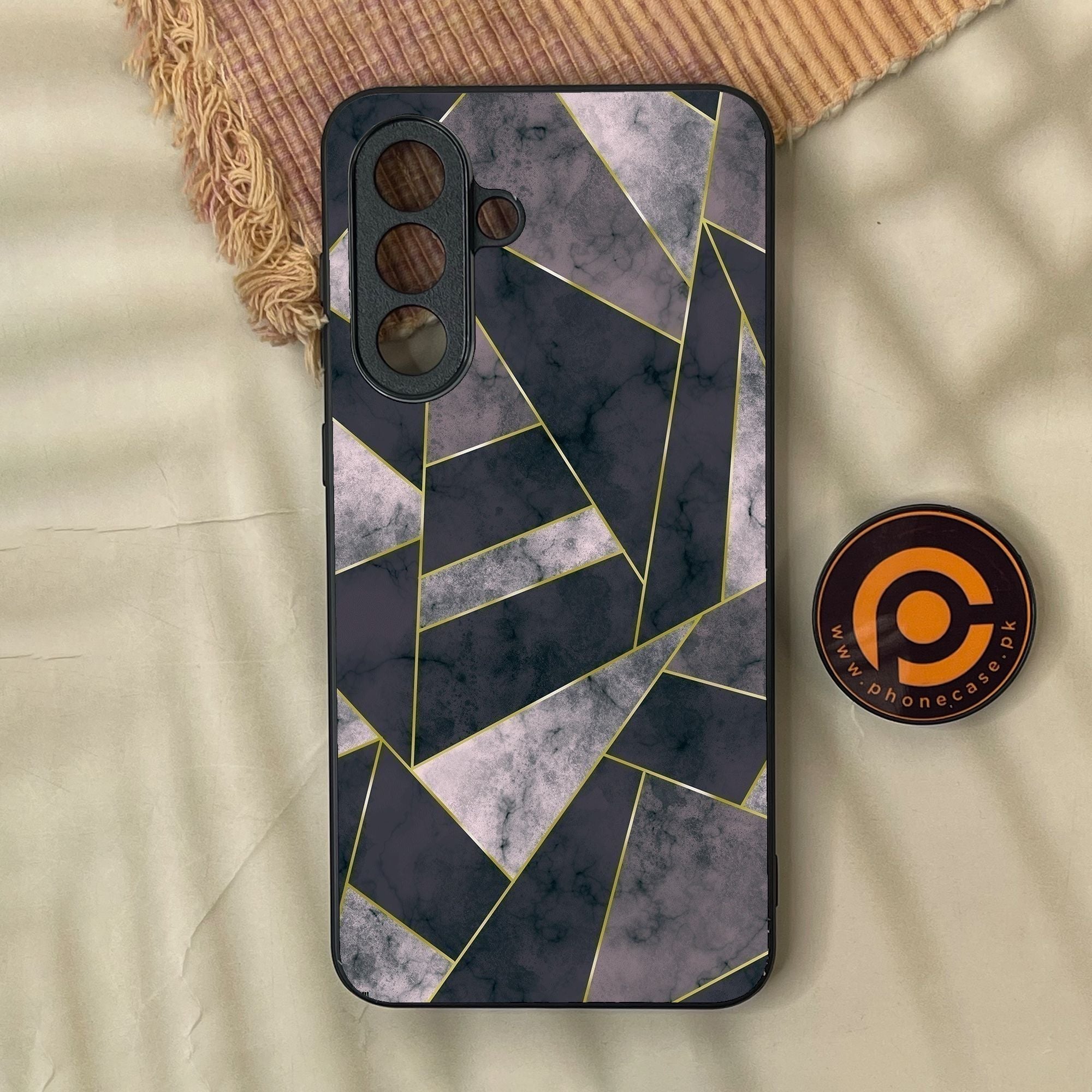 Samsung Galaxy A57 - Geometric Design 2 - Premium Metal Printed Soft Bumper Shock Proof Case
