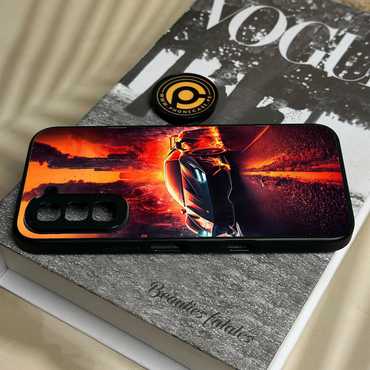 Infinix Hot 70 - Racing Design 1 - Premium Metal Printed Soft Bumper Shock Proof Case