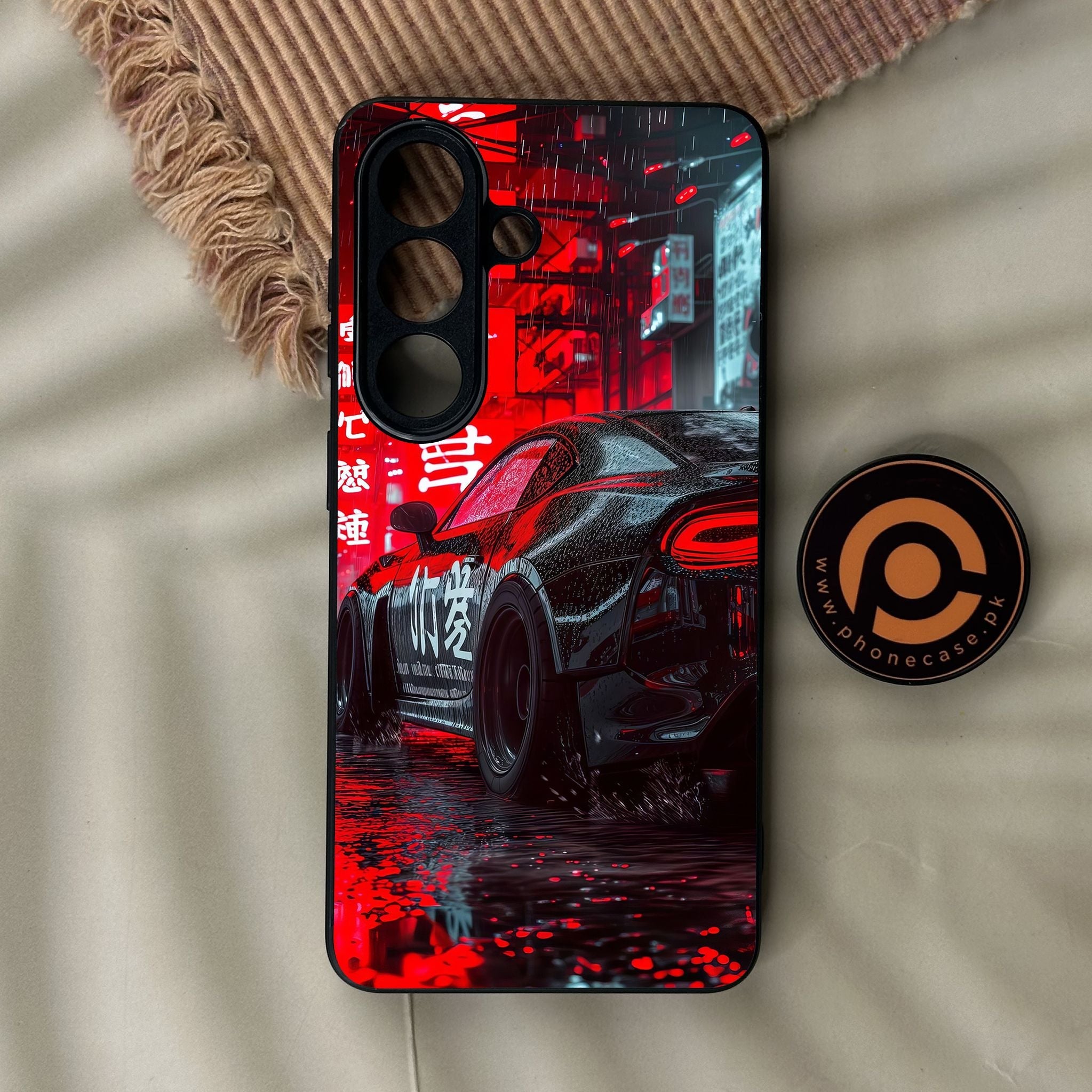 Galaxy S26 - Tokyo Dark Night Racing Car - Premium Metal Printed Soft Bumper Shock Proof Case