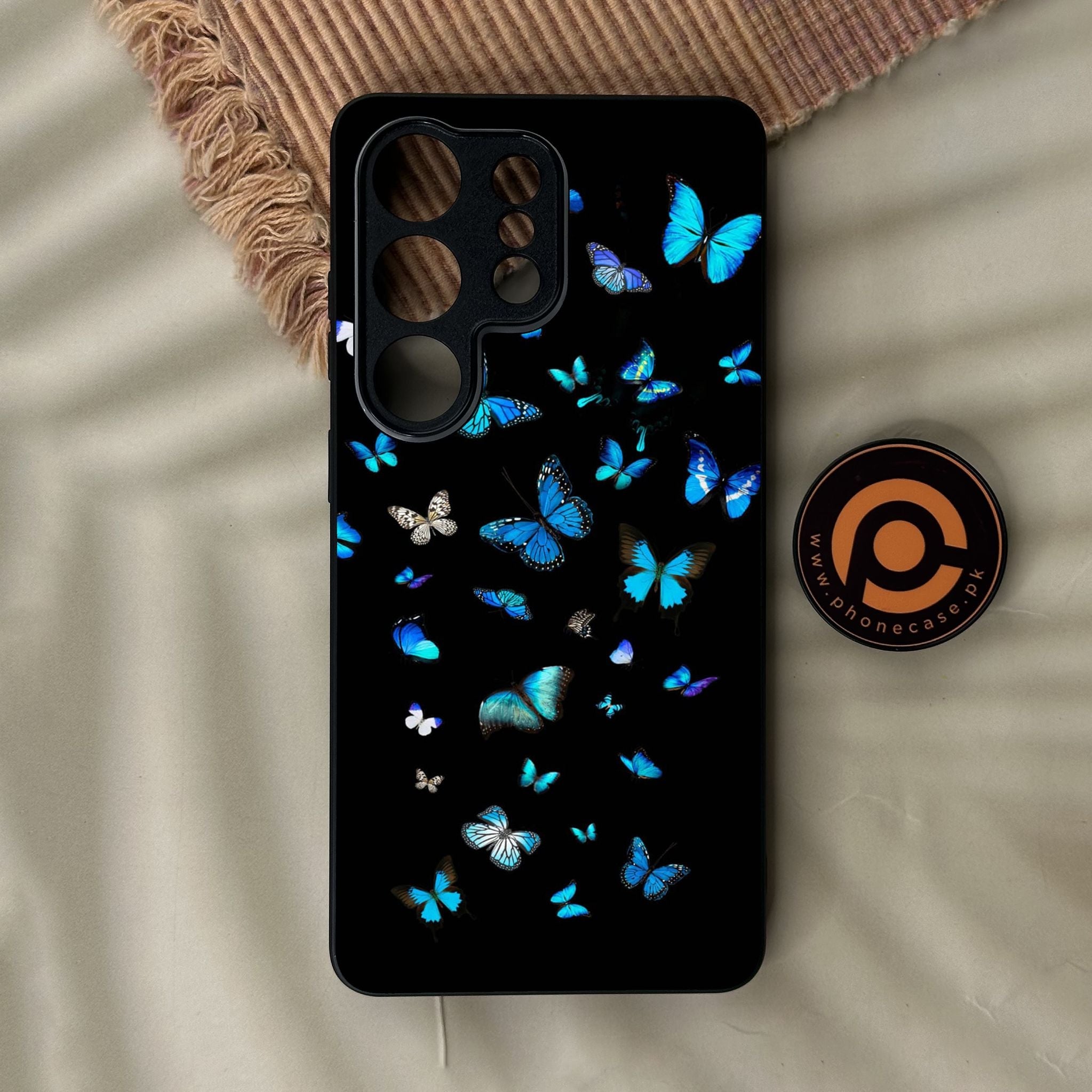 Galaxy S26 Ultra - Butterflies Design 4 - Premium Metal Printed Soft Bumper Shock Proof Case